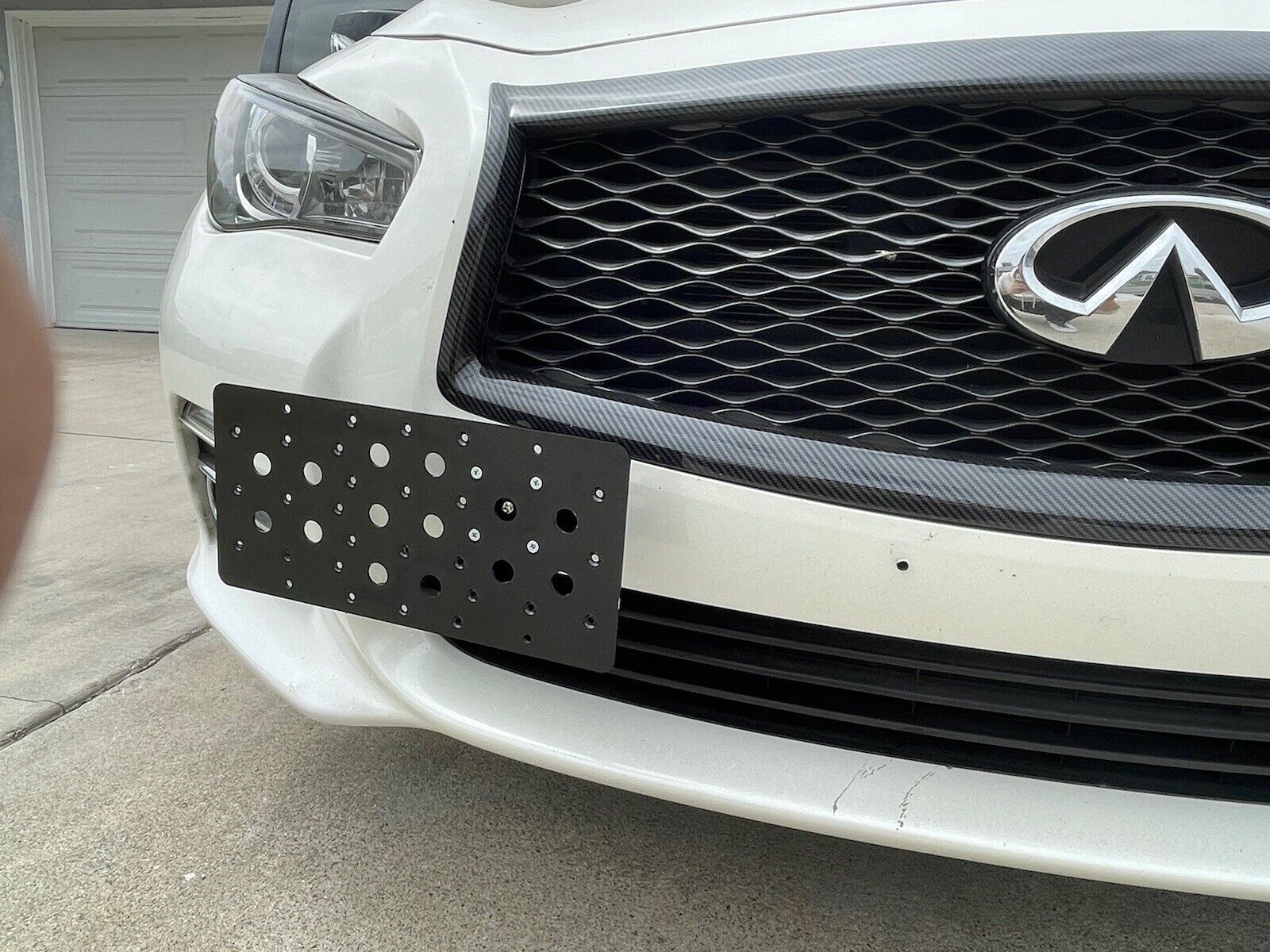 Bumper Tow Hook License Plate Mount Bracket Kit For INFINITI Q50 2014-2024 New