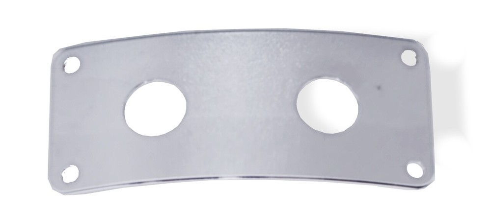 Jack Plate Rectangular Double Jack Curved Body Mount Chrome 0811228CH