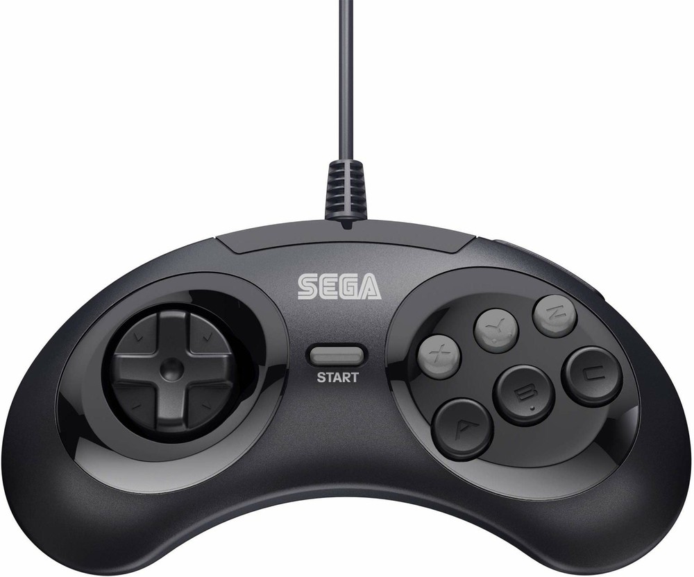 Retro-Bit Official Sega Genesis Controller 6-Button Arcade Pad - Black