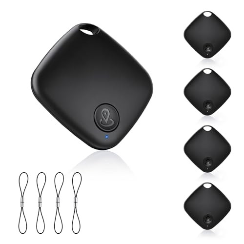 4 Pack Android Air Tags - Google MFG Certified - Black