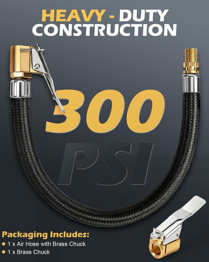 12" Quick Air Release Extention Replacement Hose for Tire Inflators