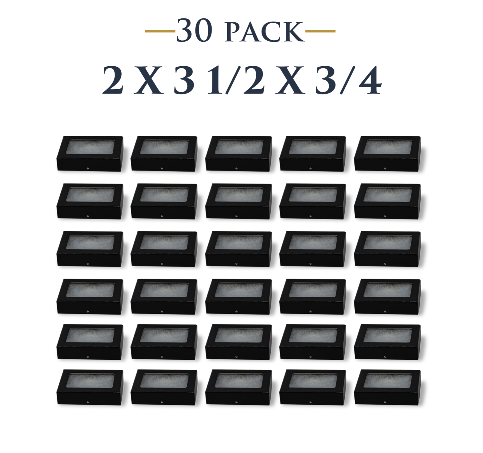 30 Pack of 2 x 3 1/2 x 3/4 Riker Display Cases Boxes for Collectibles and Coins