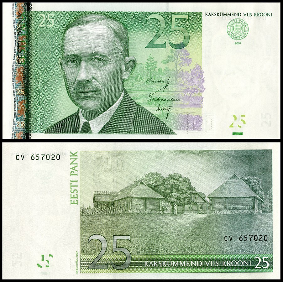 Estonia 25 Krooni, 2007, P-87, UNC