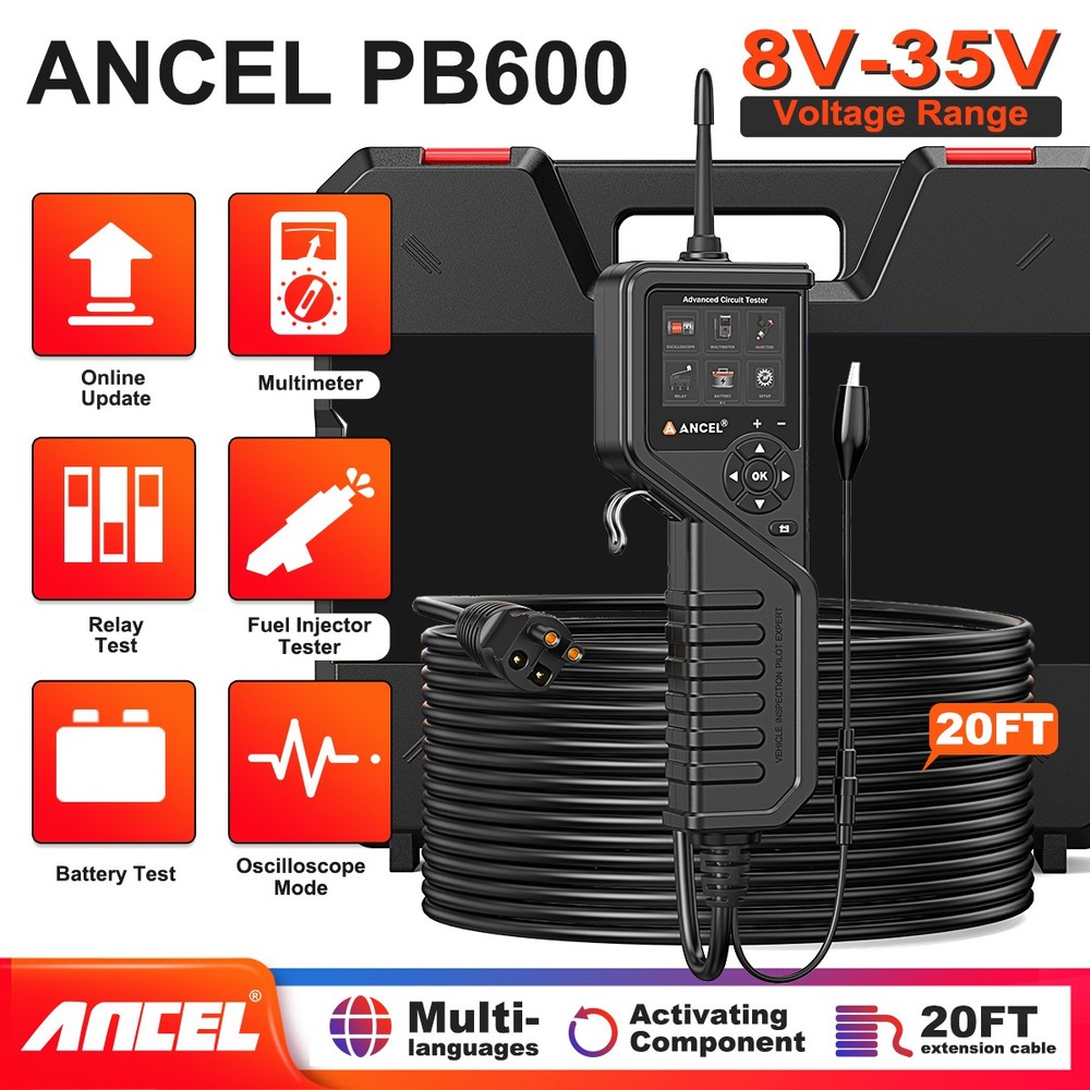Ancel PB600 Power Circuit Probe Tester Resistance Diode Tset Continuity Testing