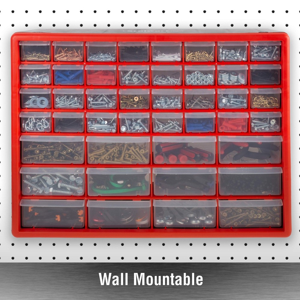Storage Drawers-44 Compartment Organizer Desktop or Wall Mountable Container ...