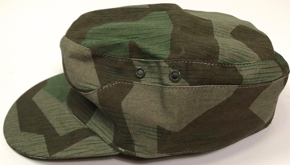 WWII GERMAN SPLINTER CAMO M37 FIELD CAP-XLARGE