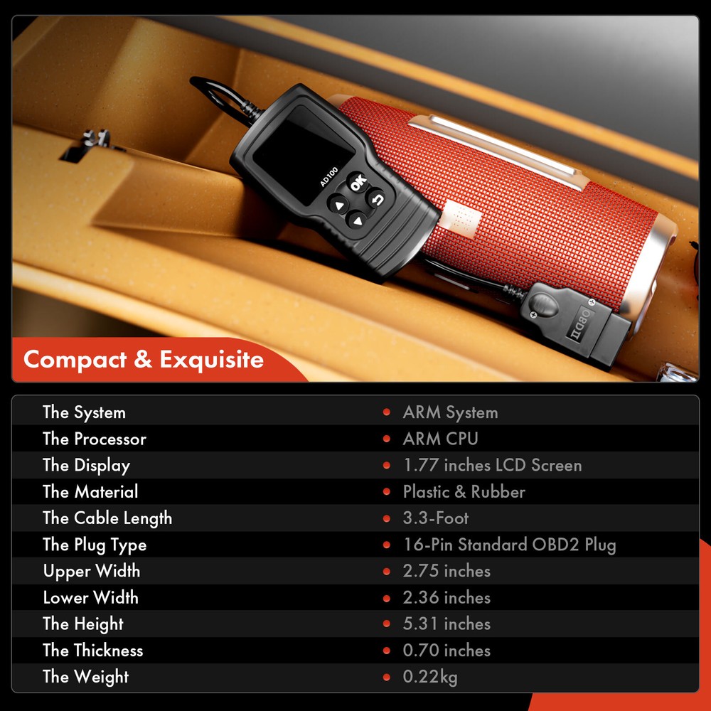 Universal OBD II Car Scanner Code Reader Check Engine Fault Diagnostic Scan Tool