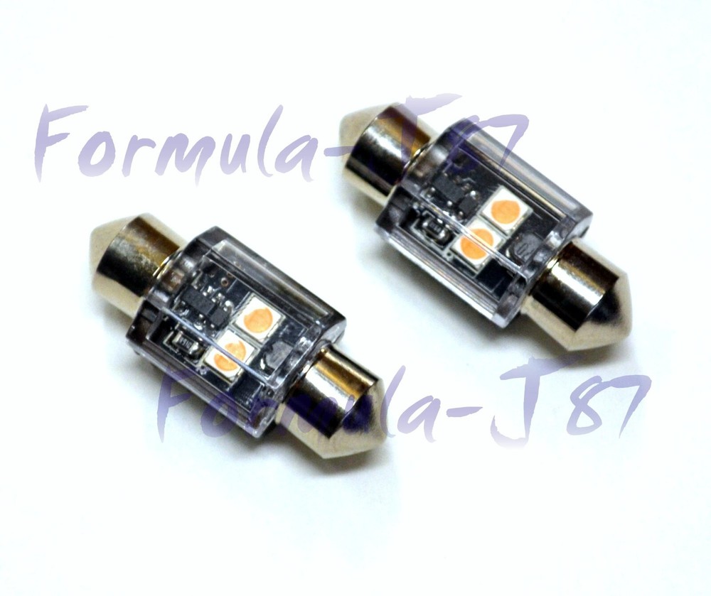 LED Light Canbus Error Free DE3175 5W Orange Two Bulb Interior Dome Replacement