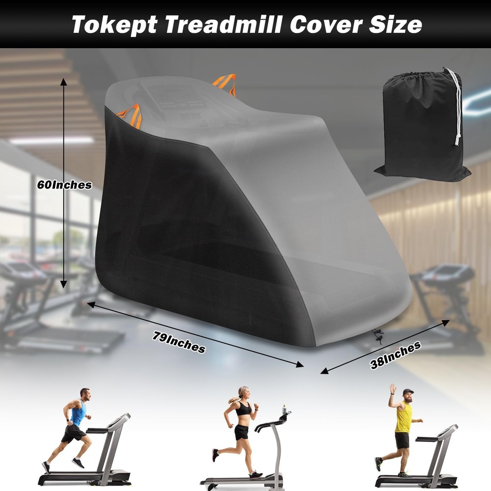 Treadmill Cover Waterproof Dustproof Running Machine Cover Exercise Workout E...