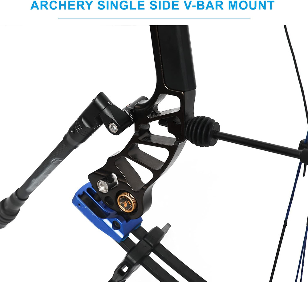 Single Side Adjustable V-Bar Mount Bow Stabilizer Quick Disconnect Rod for Compo