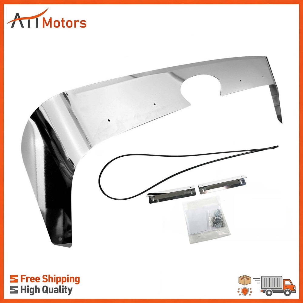 For 2013+ Peterbilt 567 Stainless Hood Shield Bug Deflector Bug Shield Deflector