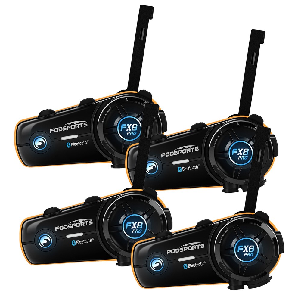 4x FX8 Pro Motorcycle Bluetooth Headset Helmet Intercom 10 Riders Communication