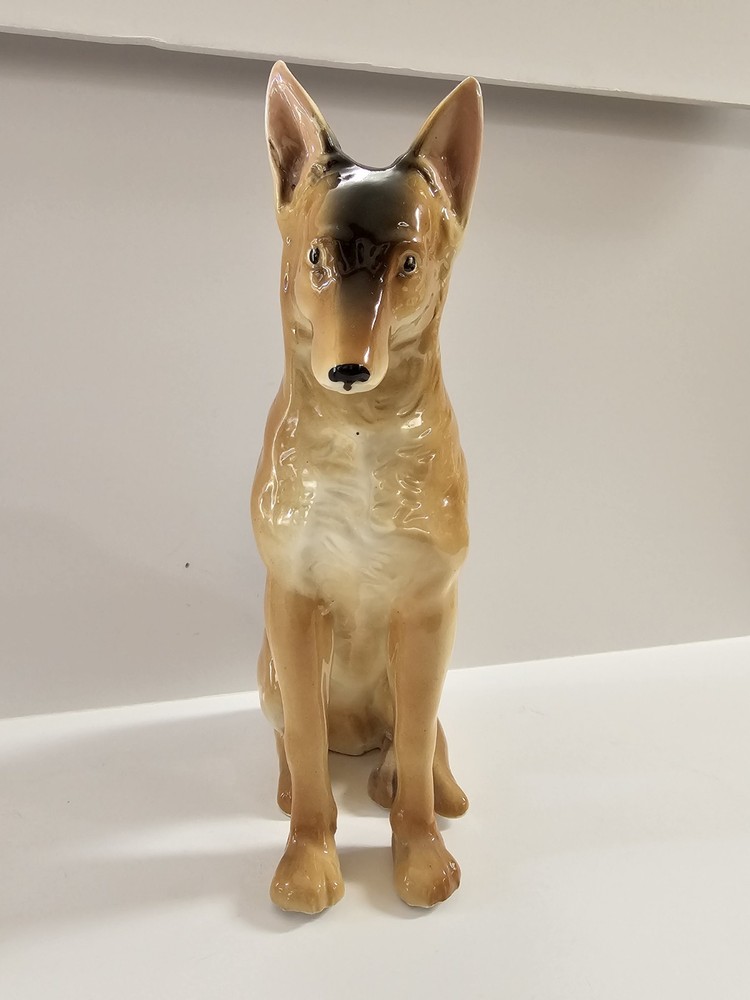 10" Ceramic German Sheppard Figurine