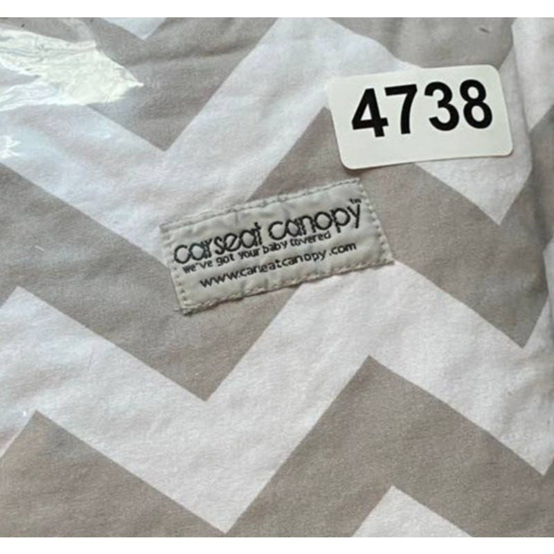 Carseat Canopy Gray White Chevron