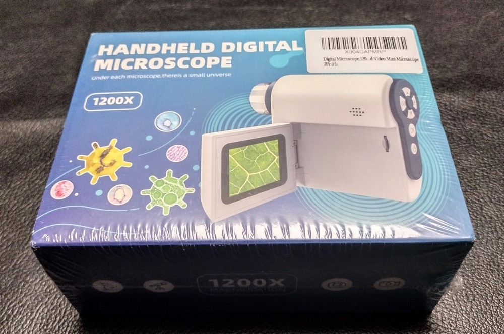 New Sealed Inviment Handheld Digital Microscope, 2'' LCD Screen Microscope 1200X