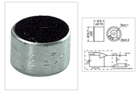 CS 0349 CONDENSING MICROPHONE CAPSULE. PREAMPL.