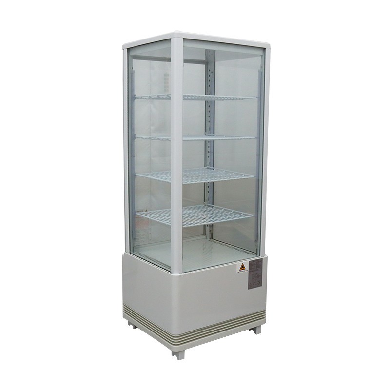 Open Box! 110V Vertical Glass Refrigerated Cake Display Cabinet Defogging Type