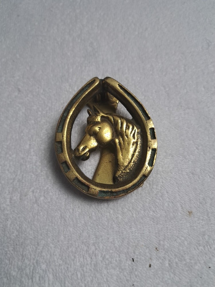 Horseshoe Head Door Knocker Brass