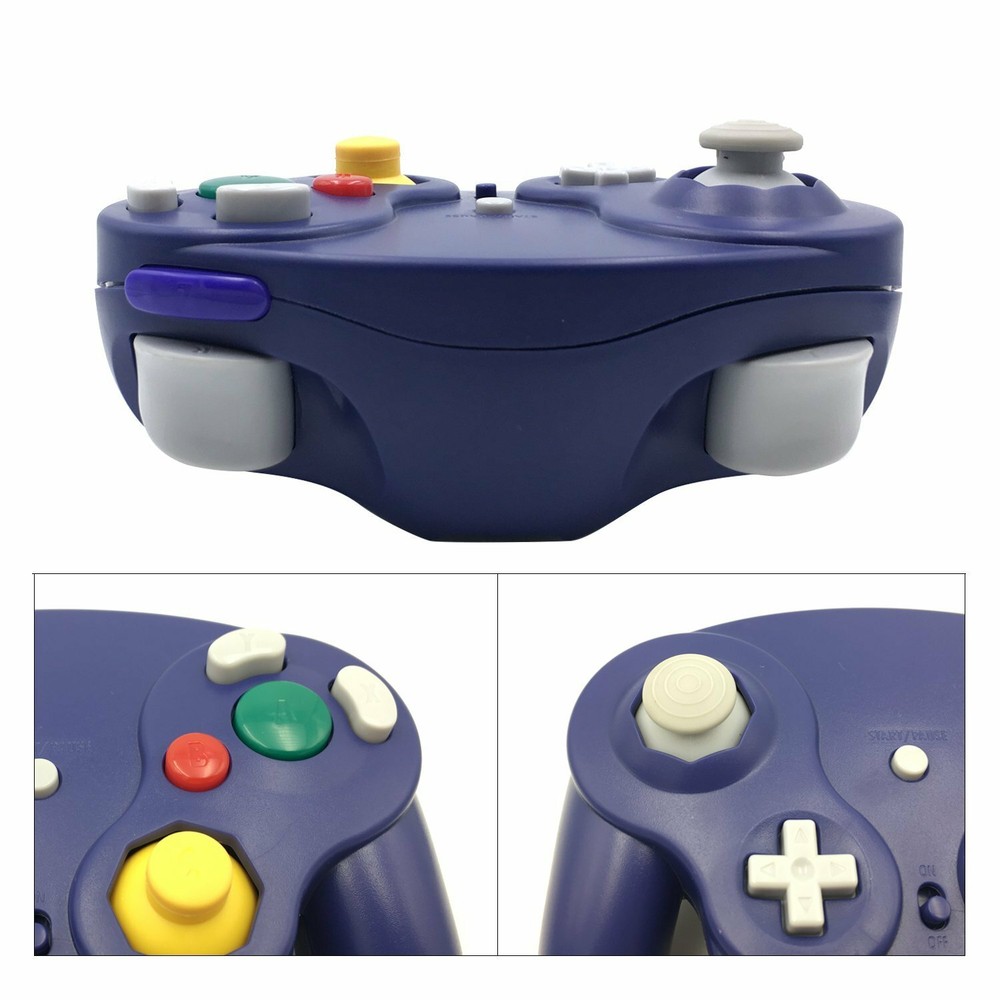 For Original Nintendo Gamecube Retro GC NGC, Wireless Game Controller W/ Adapter