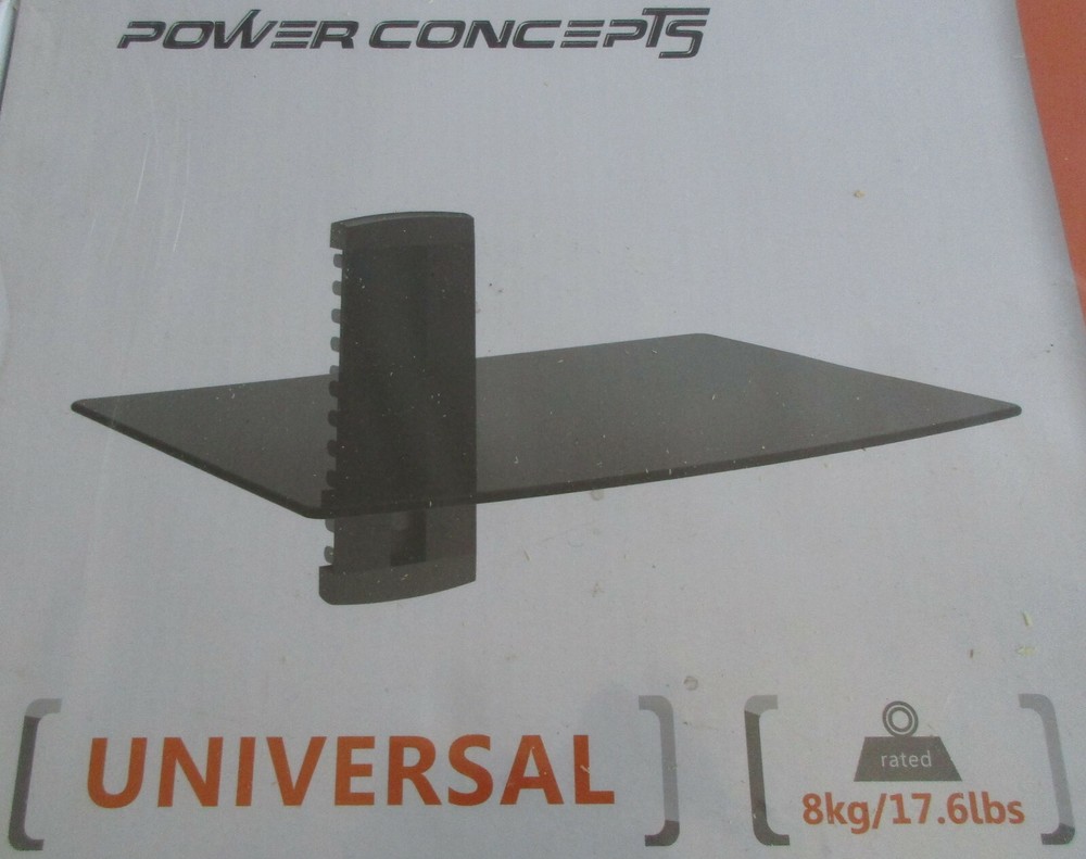 Universal Wall Shelf Mount for DVD/AV Components Power Concepts Boxed New