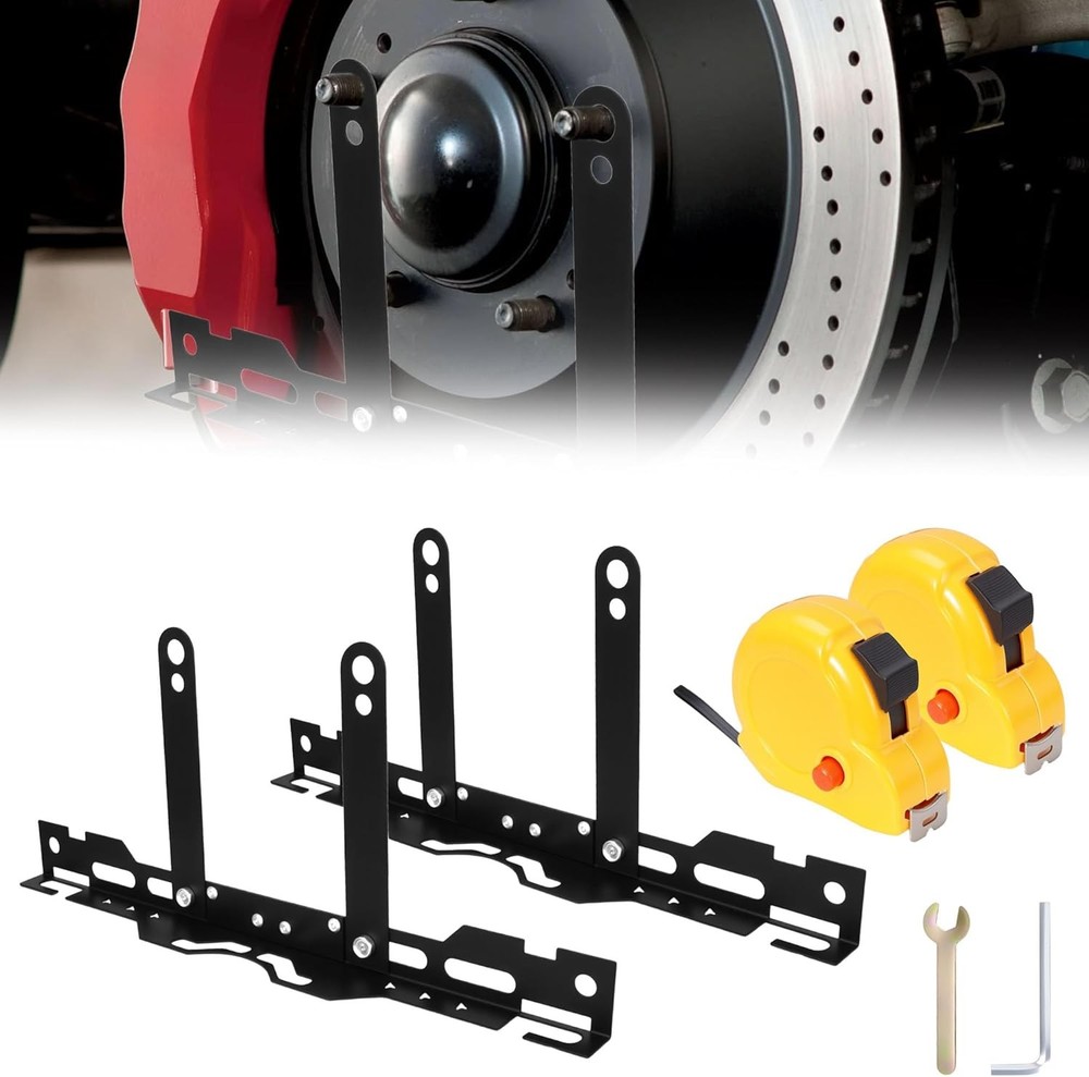 Professional Wheel Alignment Tool Kit 2Pcs, Heavy-Duty Toe Gauge with Extension