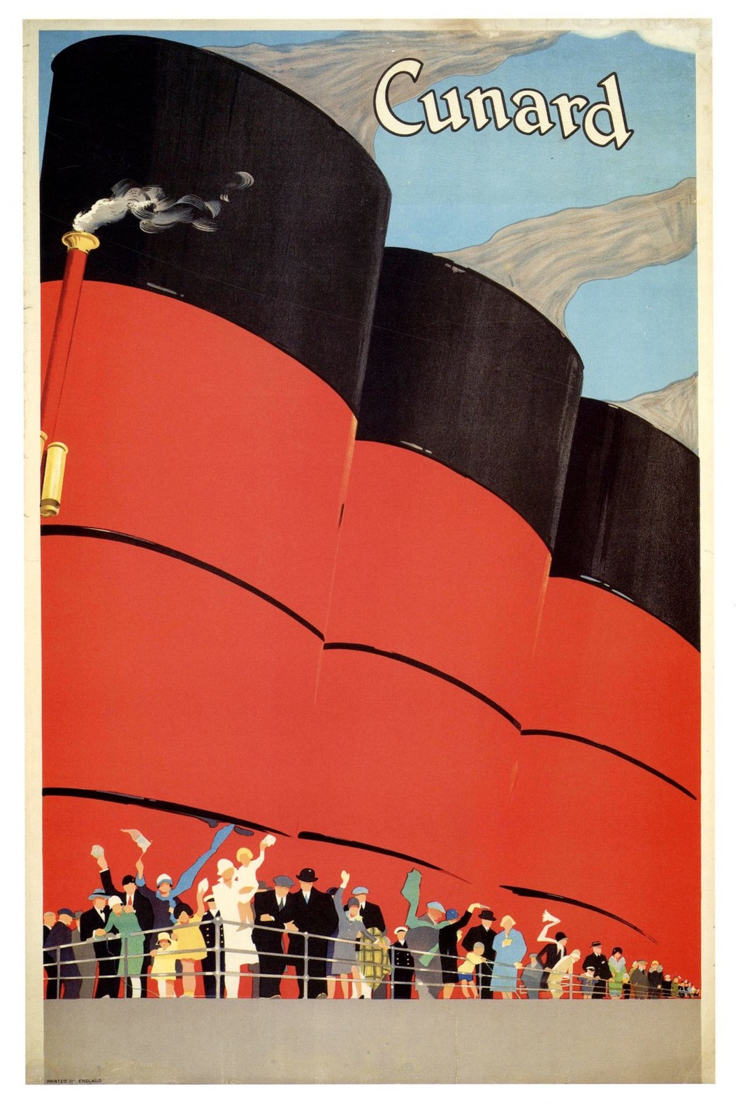 🌟 Cunard Vintage Poster 1920's - 24x36” - Hi-Res💎 Print - 200 GSM Paper🗞️