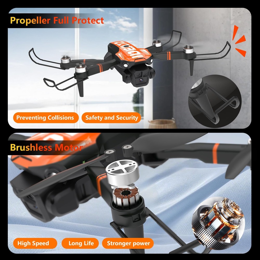4K GPS Drone with Camera, Brushless Motor, Auto Return, Foldable Quadcopter