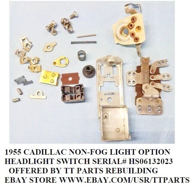 1953/54/55 CADILLAC HEADLIGHT SWITCH STEEL BODY NON FOG LIGHT TESTED & WORKS