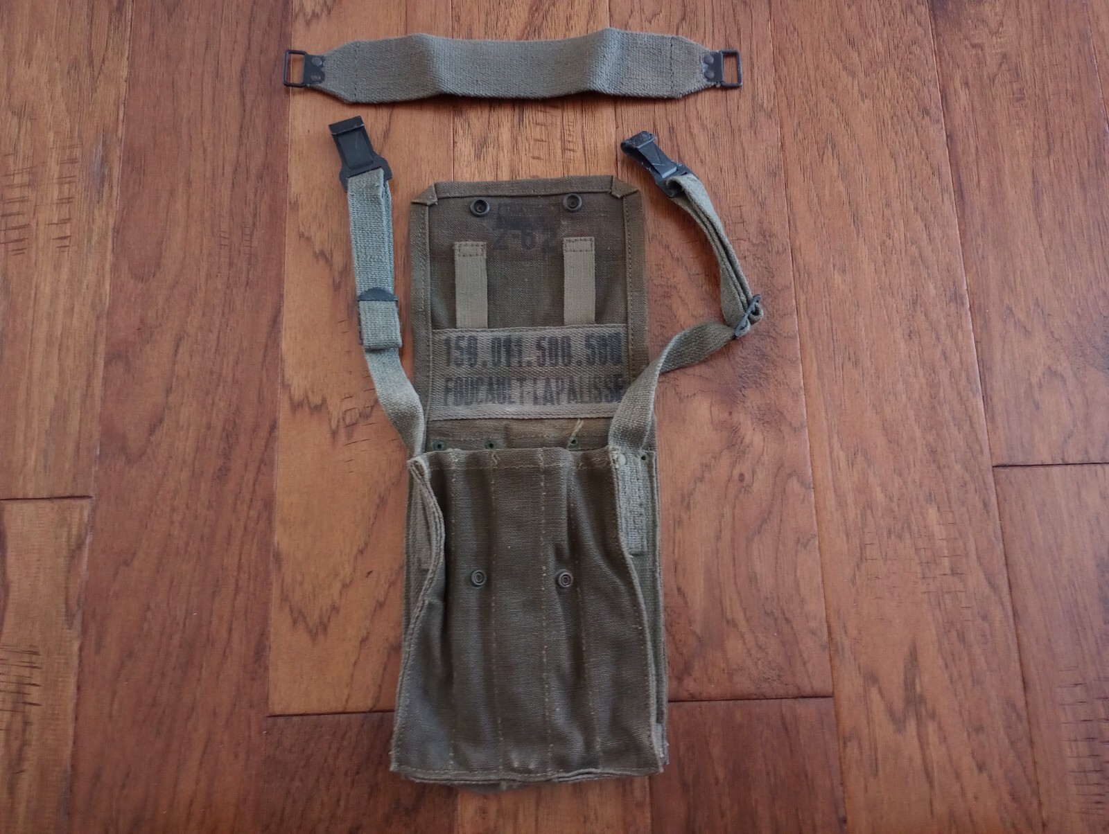 French military mat rifle magazine pouch 5 cell ammo shoulder bag genuine