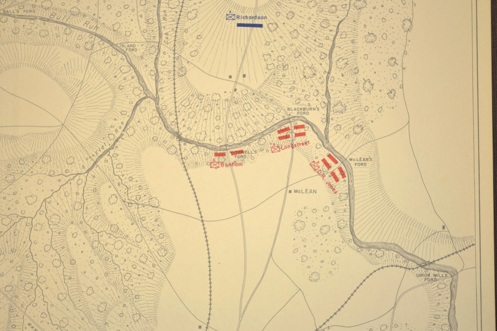 First Battle of Bull Run Map Manassas Virginia July 21st 1861