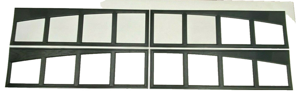 4 Amarr Arch Thames Replacement Inserts for Long Panel Amarr Garage Doors Black