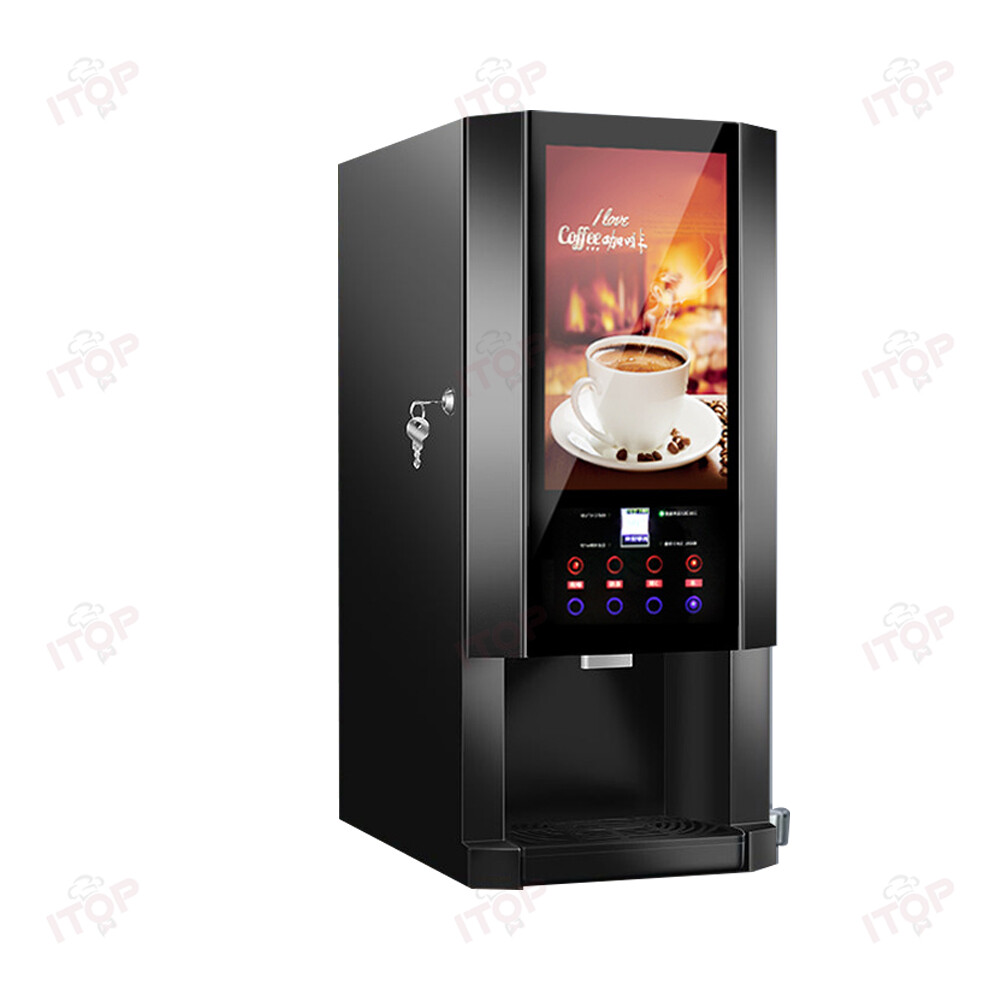 Multi-Function Commercial Coffee Machine Hot Cold Instant Coffee Maker 110V/220V