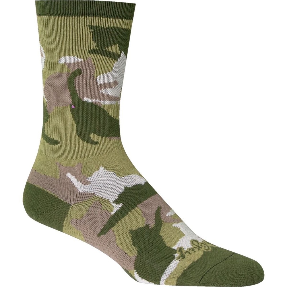 SockGuy, Men's Crew Cuff Socks - Small/Medium, Catmo