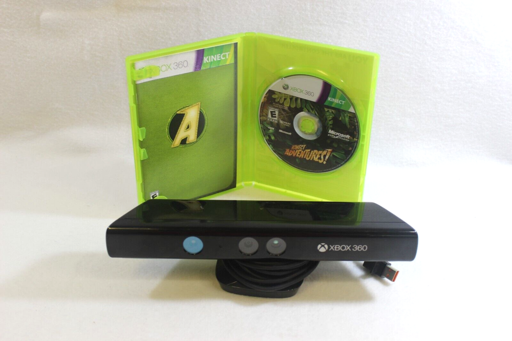 Microsoft Kinect Sensor for XBox 360 With Kinect Adventures Game ~ Complete