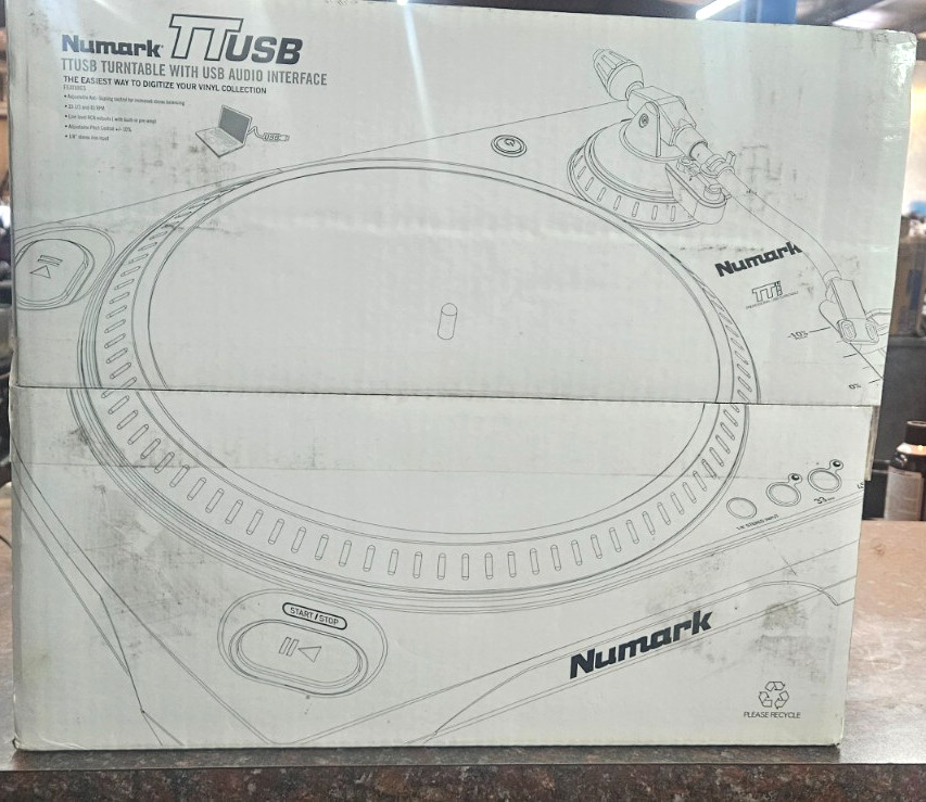 Numark TTUSB DJ Turntable With USB Audio Interface W Original Cables (Tested)