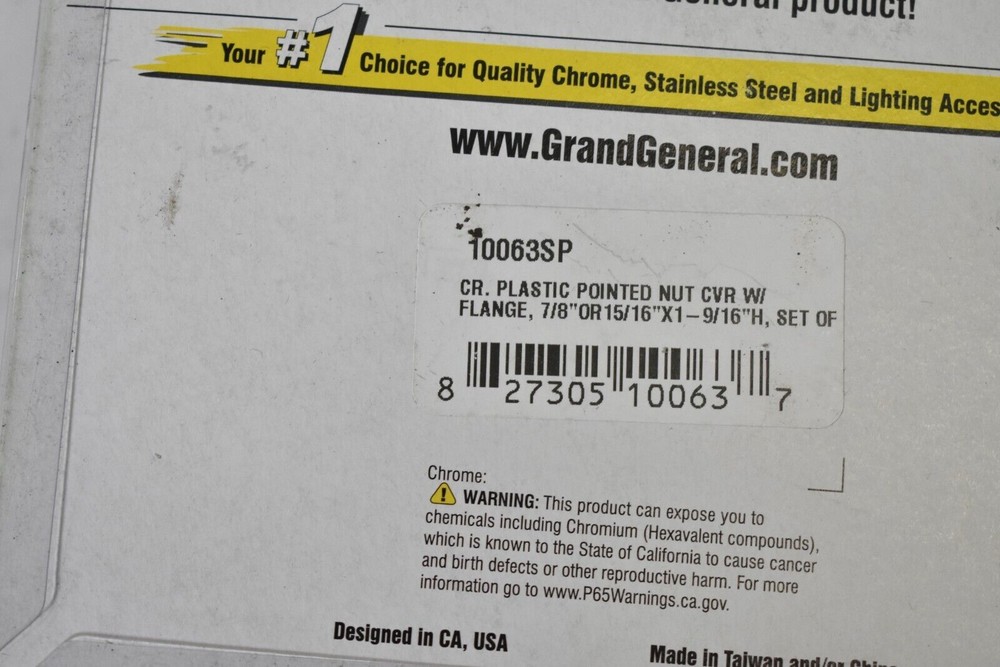 Grand General Plastic Point Push On Nuts 10 Pack w Flange Assorted Sizes