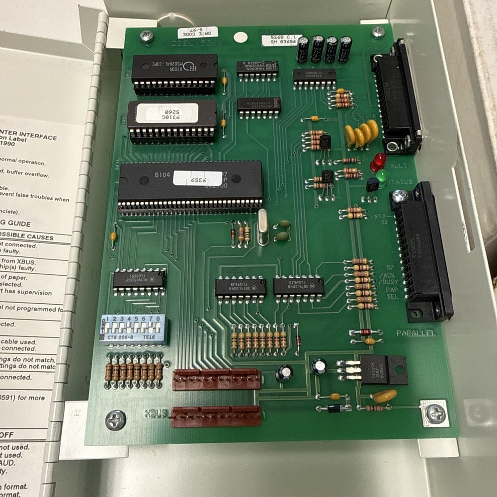 Silent Knight 5260 Printer Interface RS-232 DTE serial 12vdc xbus Coreo
