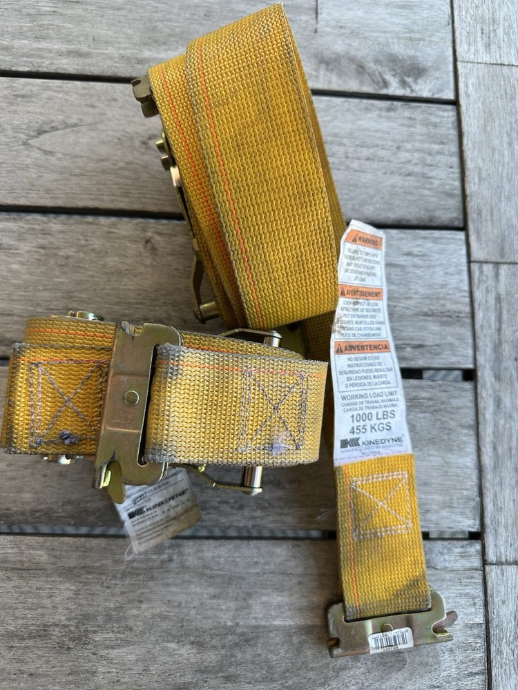 2 - Kinedyne E-Track Ratchet Strap 12'LX2" /1000lbs work load