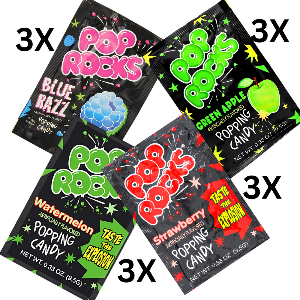 Pop Rocks Popping Candy 12 Pack Variety Pack