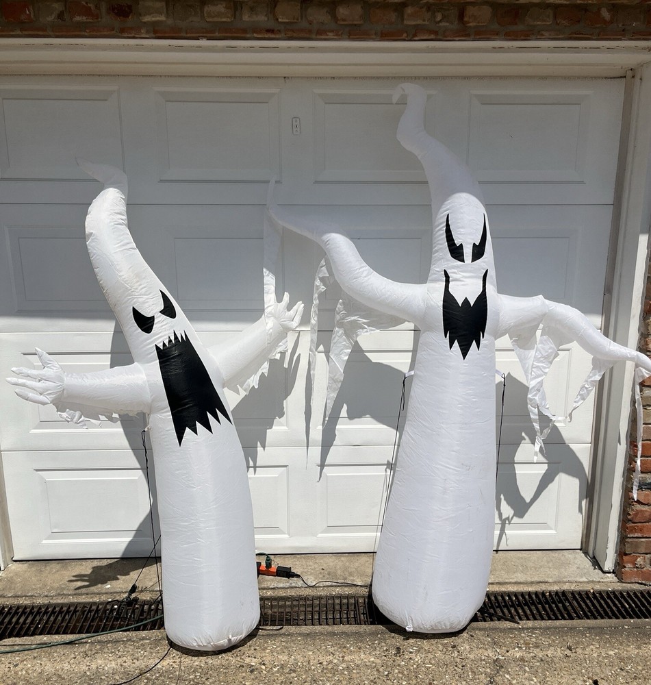 Two Airblown Halloween Ghost Inflatables