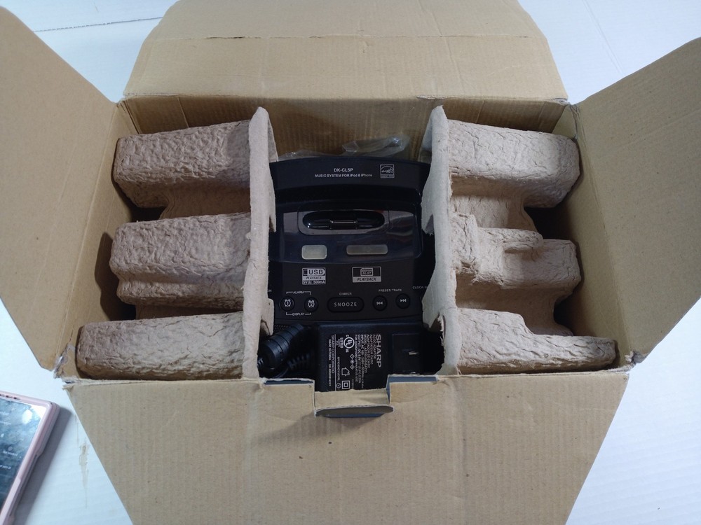 Sharp DK-CL5P Clock Radio Music System with iPod/iPhone Dock - Open Box Tested