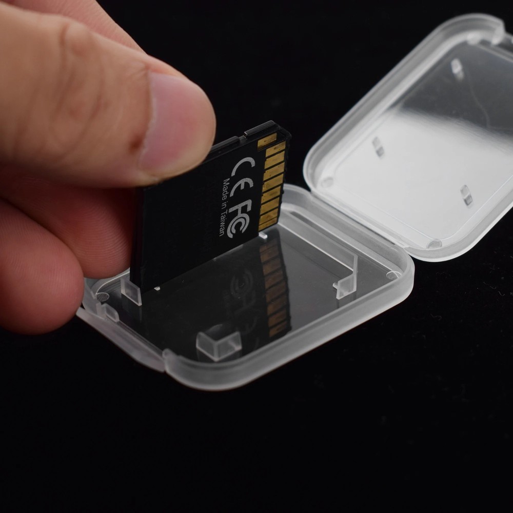 10PCS Transparent Standard SD SDHC Memory Card Case Holder Box Storage Boxes
