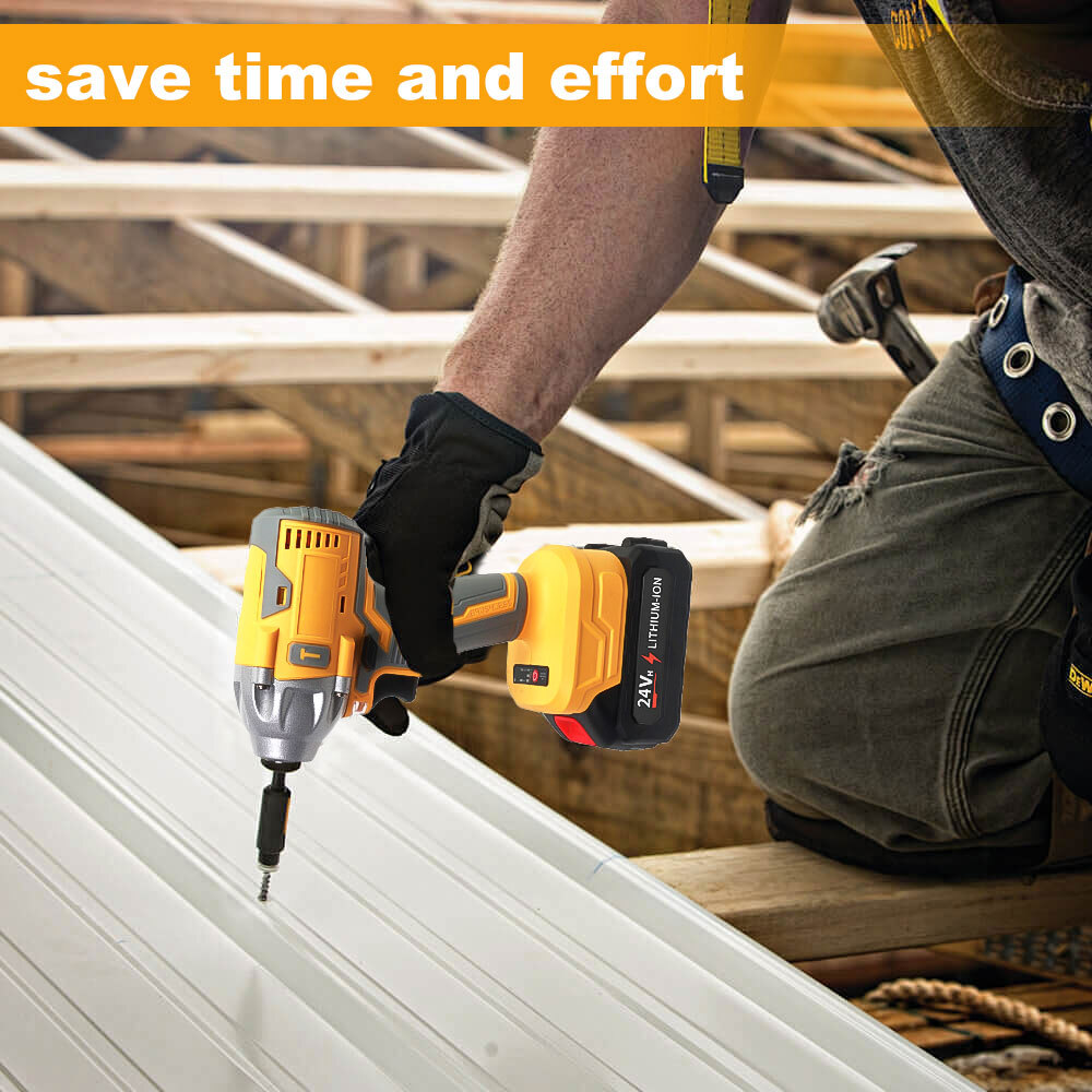 3 IN 1 Cordless Electric Impact Wrench Gun Power Drill Kit 12000RPM w/ 2 Battery