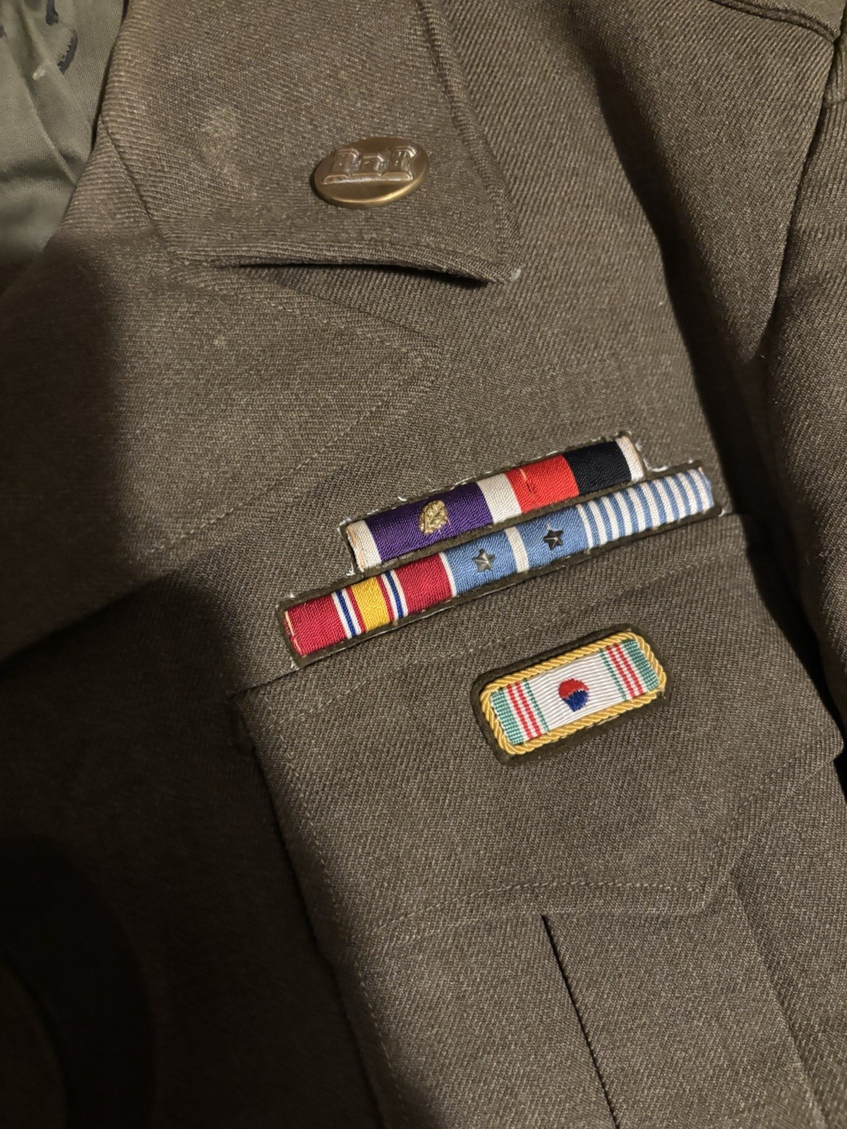 Korean War Grouping Helmet Jacket Wounded Laundry Possible ID Researchable