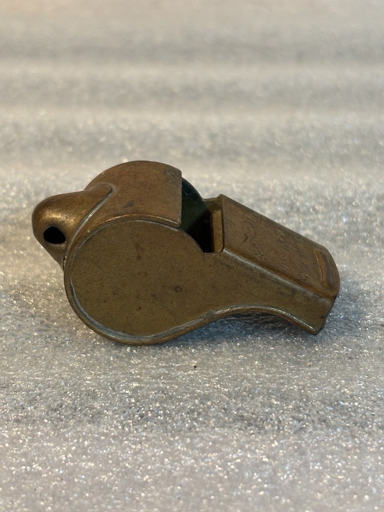 Vintage U. S. Army Regulation Solid Brass Whistle with Cork Ball