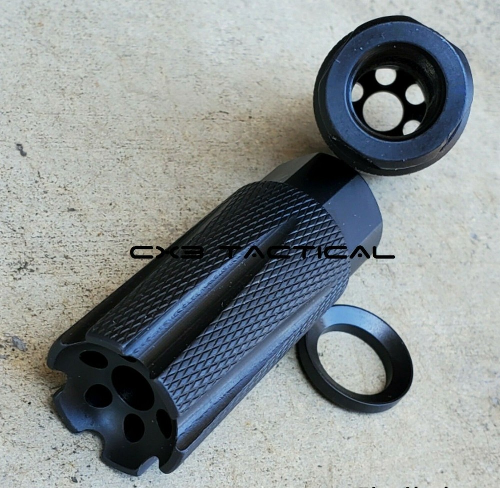 .223 5.56 Linear Muzzle Brake Linear Compensator 1/2-28 TPI Sound Forwarder Comp