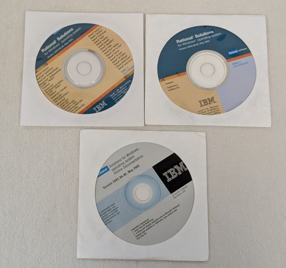 Rational Solutions for Windows Operating System Version 2003.06..00 SOLD AS IS