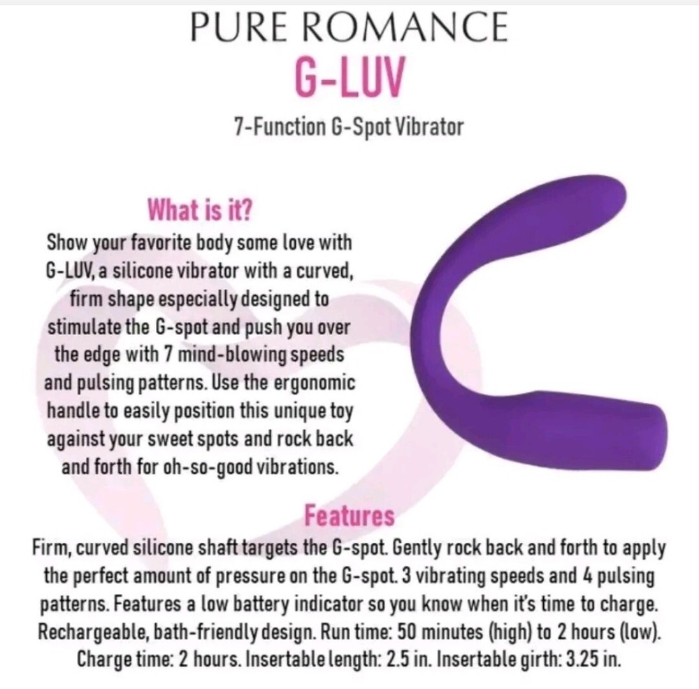 Pure Romance-  G-Luv - new and sealed!