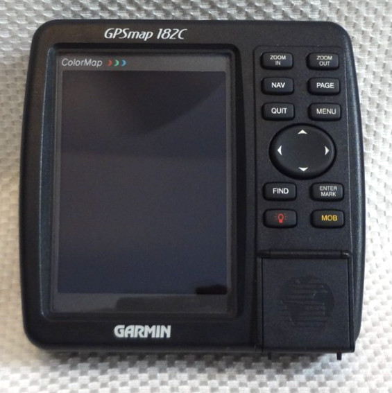 GARMIN GPSMAP 182C MARINE CHART PLOTTER FISHFINDER GPS UNIT w/ POWER KNOBS COVER