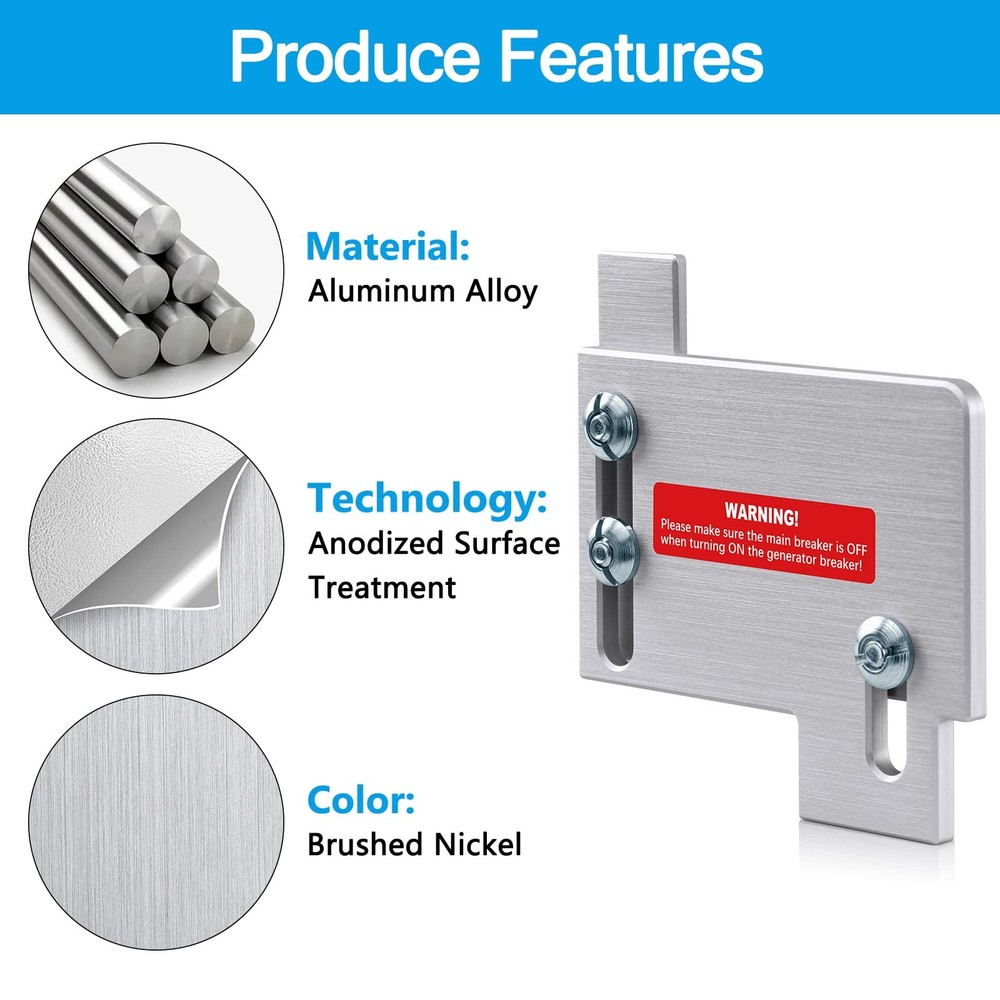 Generator Interlock Kit for Horizontal Main Cutler Hammer CH Series TAN Break...